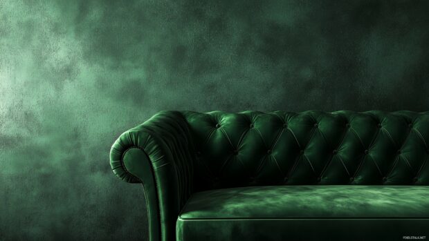 An understated dark green wallpaper with a slight gradient effect.