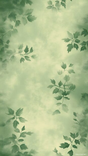 An understated green background for iPhone with a smooth, matte texture and a refined, solid color, perfect for a clean and aesthetic look.