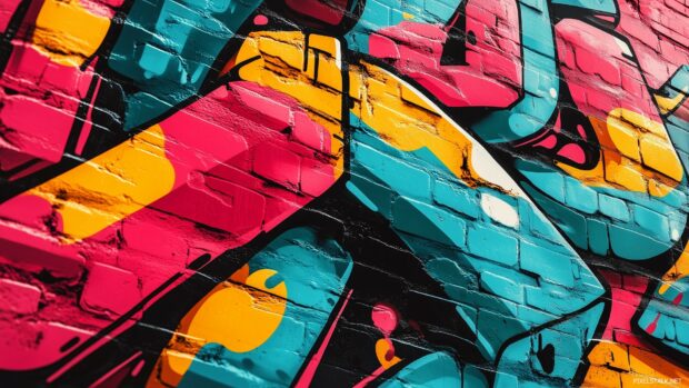 An urban graffiti inspired background with bold splashes of color and cool spray paint textures in hues of red, blue, yellow, and green.