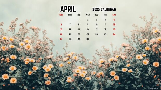 April 2025 Calendar Background for PC and Laptop 1.