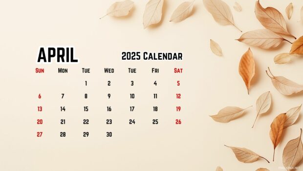 April 2025 Calendar Background for PC and Laptop 3.