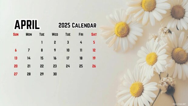 April 2025 Calendar Background for PC and Laptop 5.