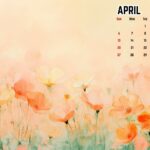 April 2025 Calendar Desktop Background 4.