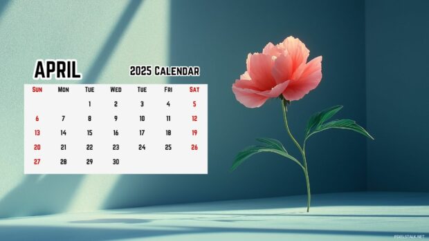 April 2025 Calendar Desktop Background 5.