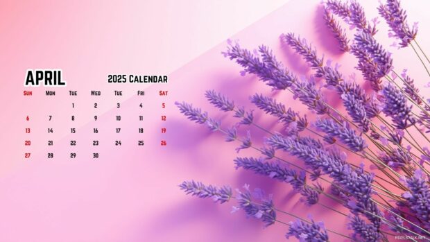 April 2025 Calendar Desktop Background 6.