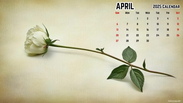 April 2025 Calendar Desktop Background 7.