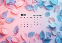 April 2025 Calendar Desktop Wallpaper Free download 1.