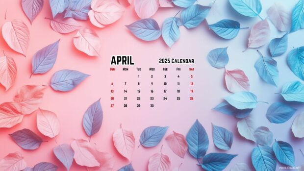 April 2025 Calendar Desktop Wallpaper Free download 1.