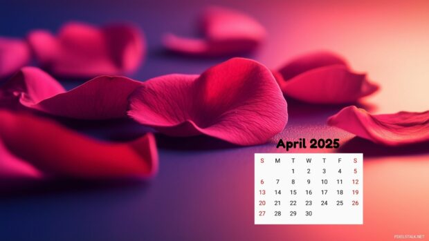 April 2025 Calendar HD Wallpaper 7.