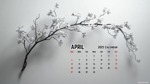 April 2025 Calendar Wallpaper HD for Desktop 1.