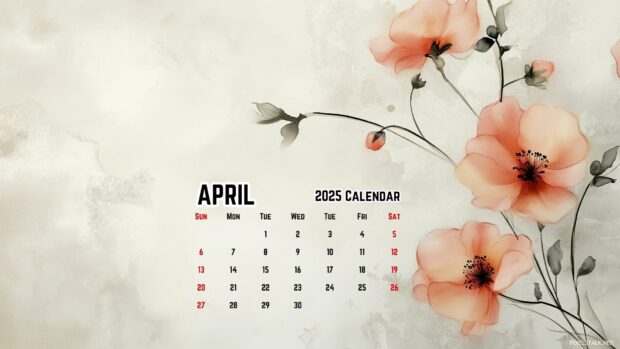 April 2025 Calendar Wallpaper HD for Desktop 4.