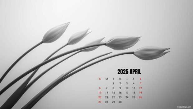 April 2025 Calendar Wallpaper HD for Desktop 5.