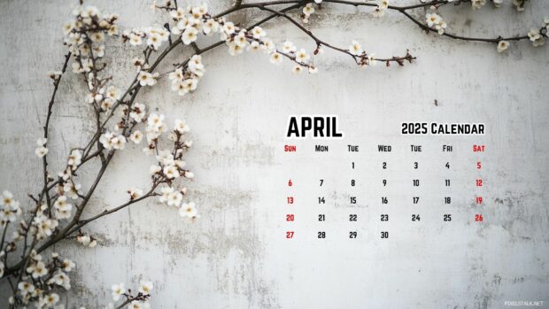 April 2025 Calendar Wallpaper HD for PC 1.