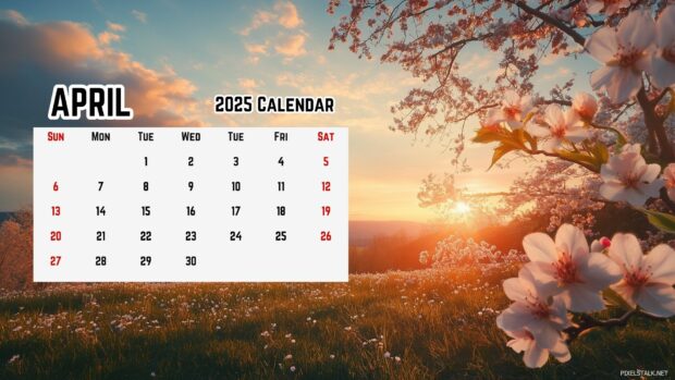 April 2025 Calendar Wallpaper HD for PC 2.