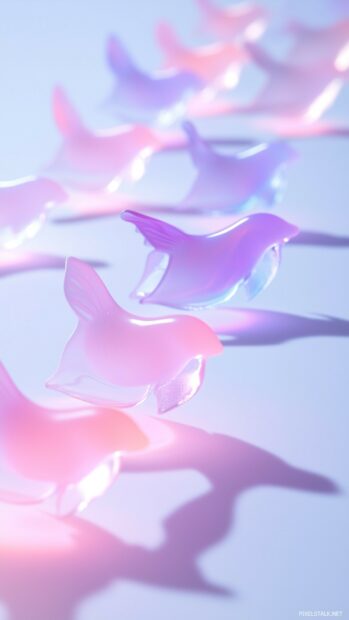 Beautiful 3D animals in a simple, abstract form, floating in mid air.