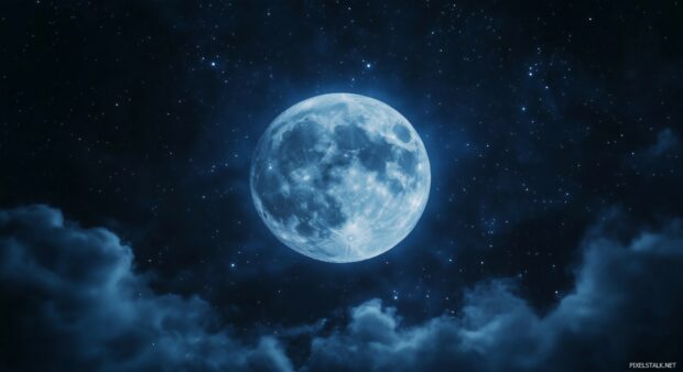 Blue Moon Desktop HD Wallpaper for PC.