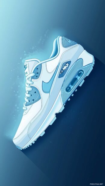 Blue Nike Air Max shoes wallpaper.