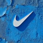 Blue Nike Logo wallpaper.