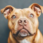 Close up of a Pitbull dog wallpaper HD for desktop.