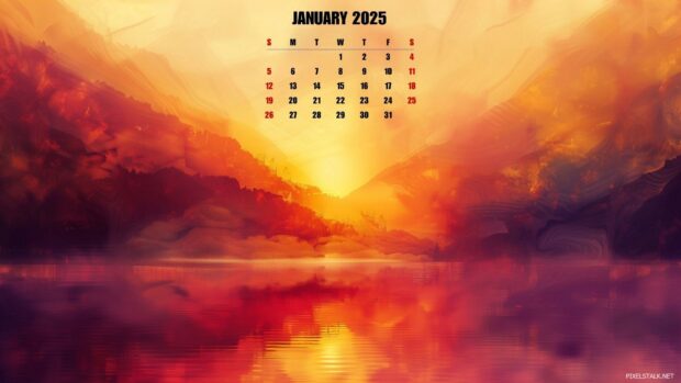 Color January 2025 Calendar Backgrounds HD.