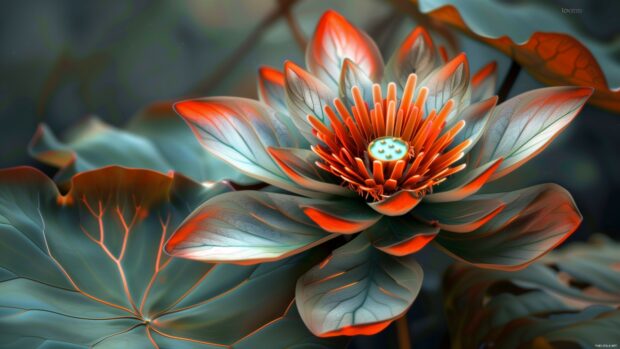 Cool 3D flower wallpaper 4K.