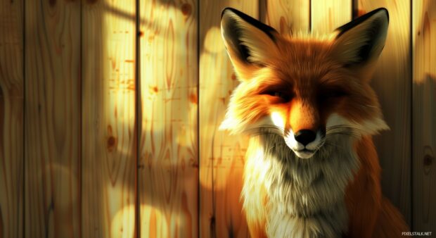 Cool 3D fox wallpaper for PC.