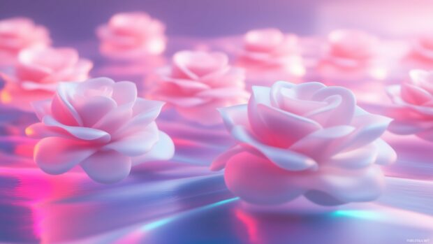 Cool 3D roses desktop HD wallpaper.