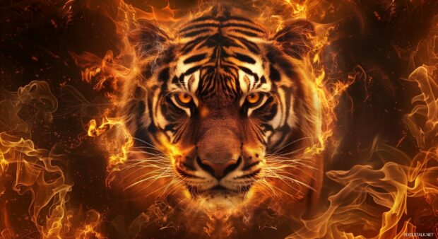 Cool 3D tiger 1080p desktop Wallpaper full HD.