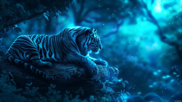 Cool tiger desktop wallpaper 4K.