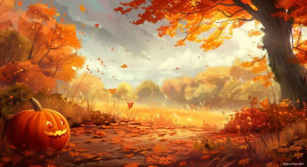 Cute Autumn desktop wallpaper.