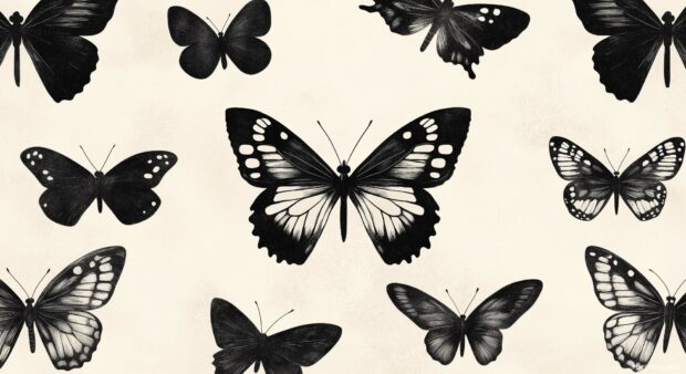 Cute butterflies desktop wallpaper with detailed wings.