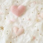 Cute pastel pink hearts and stars for cute Valentine Desktop Background.