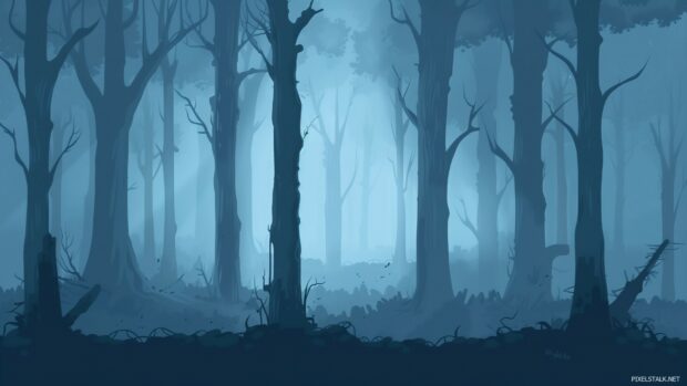 Dark woods Desktop Wallpaper 1920x1080 free download.