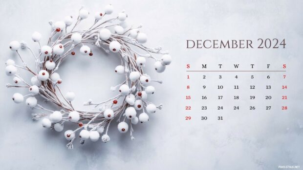 December 2024 Calendar Desktop Wallpaper 1920x1080.