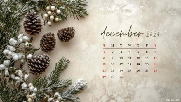 December 2024 Calendar Desktop Wallpaper HD.