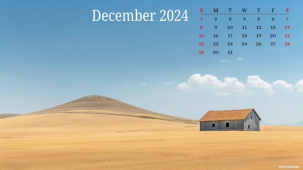 December 2024 Calendar Desktop Wallpaper for Windows.