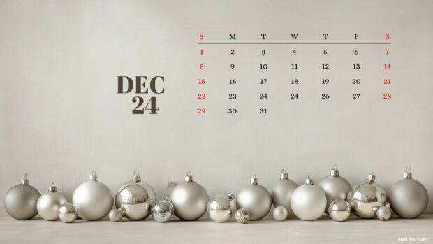 December 2024 Calendar Wallpaper HD Printable.