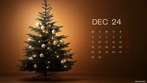 December Calendar 2024 Wallpaper HD.