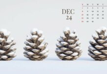 December Calendar Wallpaper HD 2024.