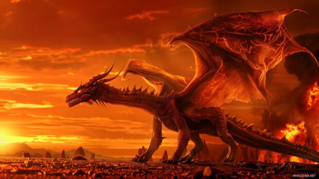 Desktop Wallpaper 1920x1080 Cool Dragon HD.