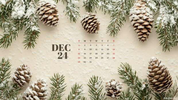 Download free December 2024 Calendar Desktop Background.