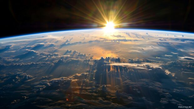 Earth from Space Wallpaper HD for laptop.