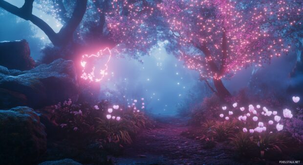 Enchanted Forest Background for desktop free download.