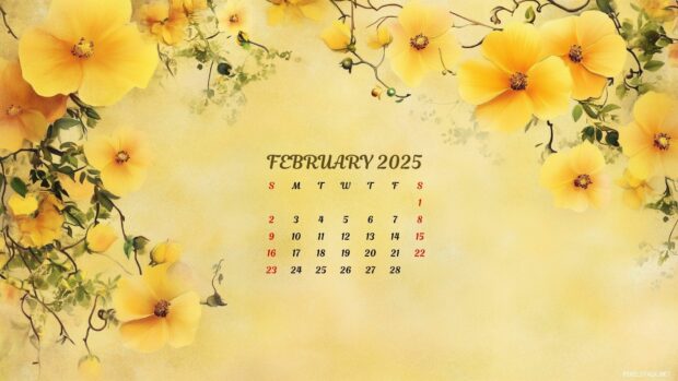 February 2025 Calendar Backgrounds HD for Windows.