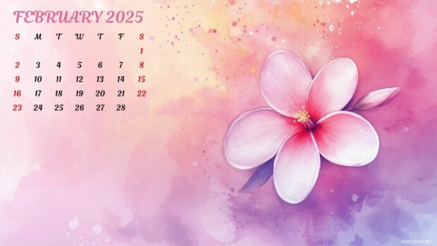 February 2025 Calendar Wallpaper Free Download.