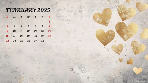 February 2025 Calendar Wallpaper HD.