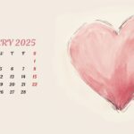 February 2025 Calendar Wallpaper HD Free download.