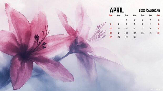 Free Download April 2025 Calendar Desktop Background 1.