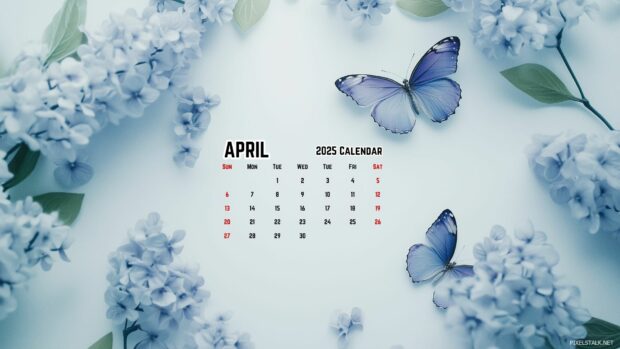 Free Download April 2025 Calendar Desktop Background 2.