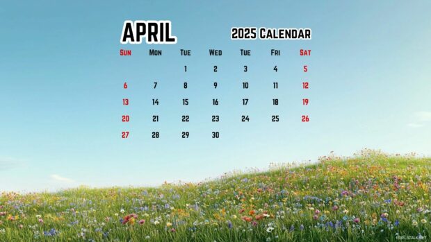 Free Download April 2025 Calendar Desktop Background 5.